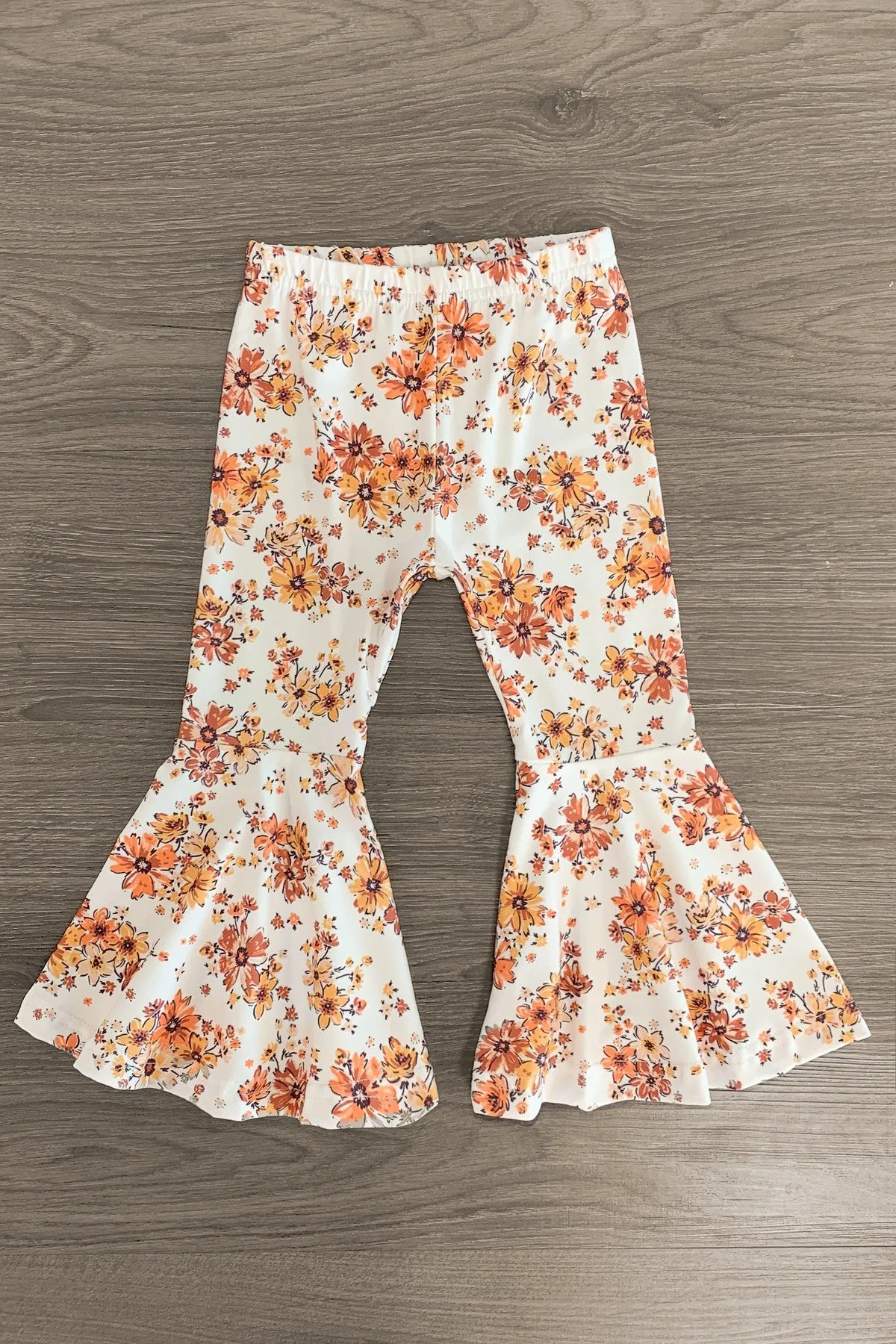 Burgundy Floral Bell Bottom Set