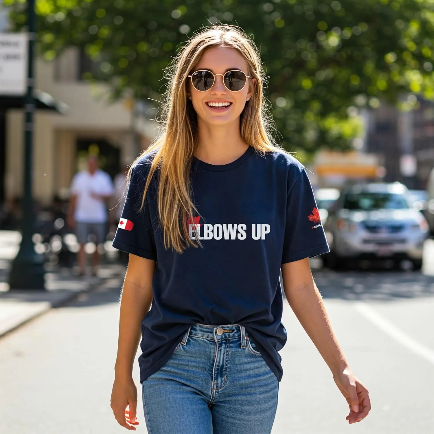 Elbows Up Canada T-Shirt True North Strong and Free Canadian Shirt Unisex Tee Men and Women