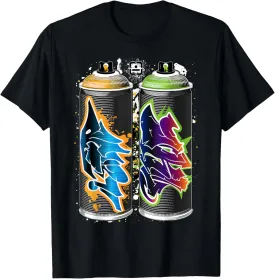 Graffiti Fat Cap Spray Paint Cans - The Pillars of Urban Art T-Shirt