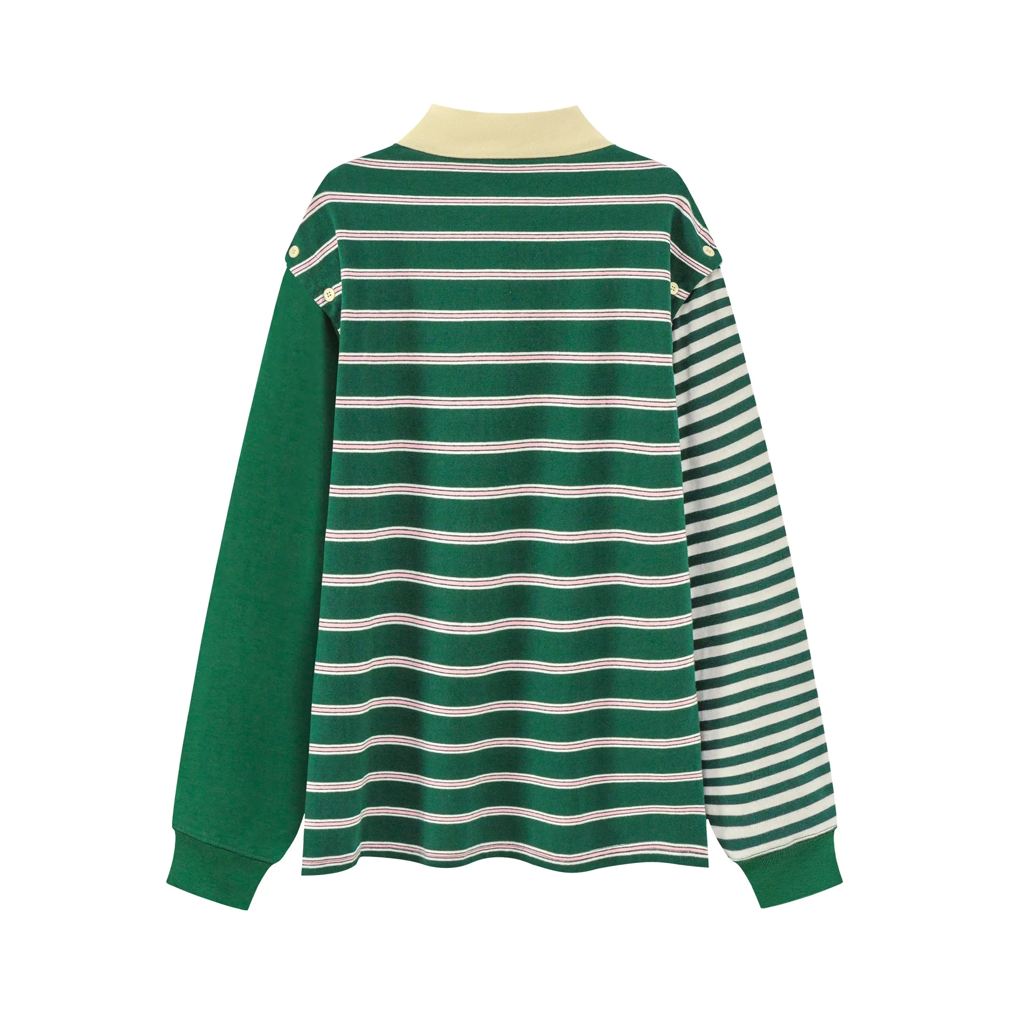 Green Stripe Simple T-Shirt
