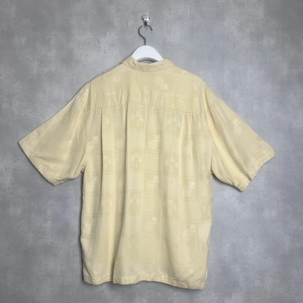 *JAMAICA JAXX* / WASHABLE SILK JACQUARD SS SHIRT / L