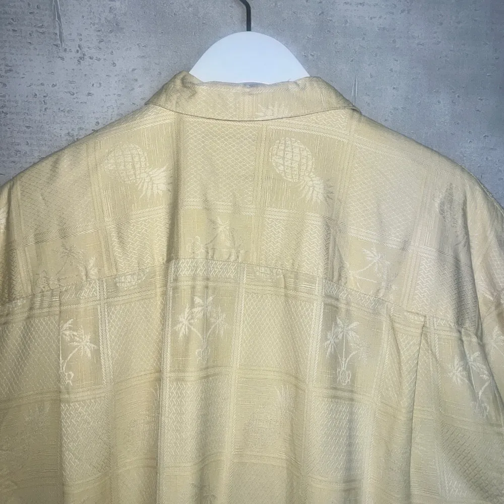 *JAMAICA JAXX* / WASHABLE SILK JACQUARD SS SHIRT / L