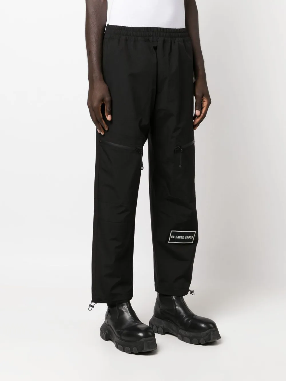 Logo-Patch Straight-Leg Trousers