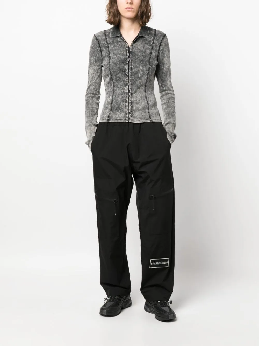 Logo-Patch Straight-Leg Trousers