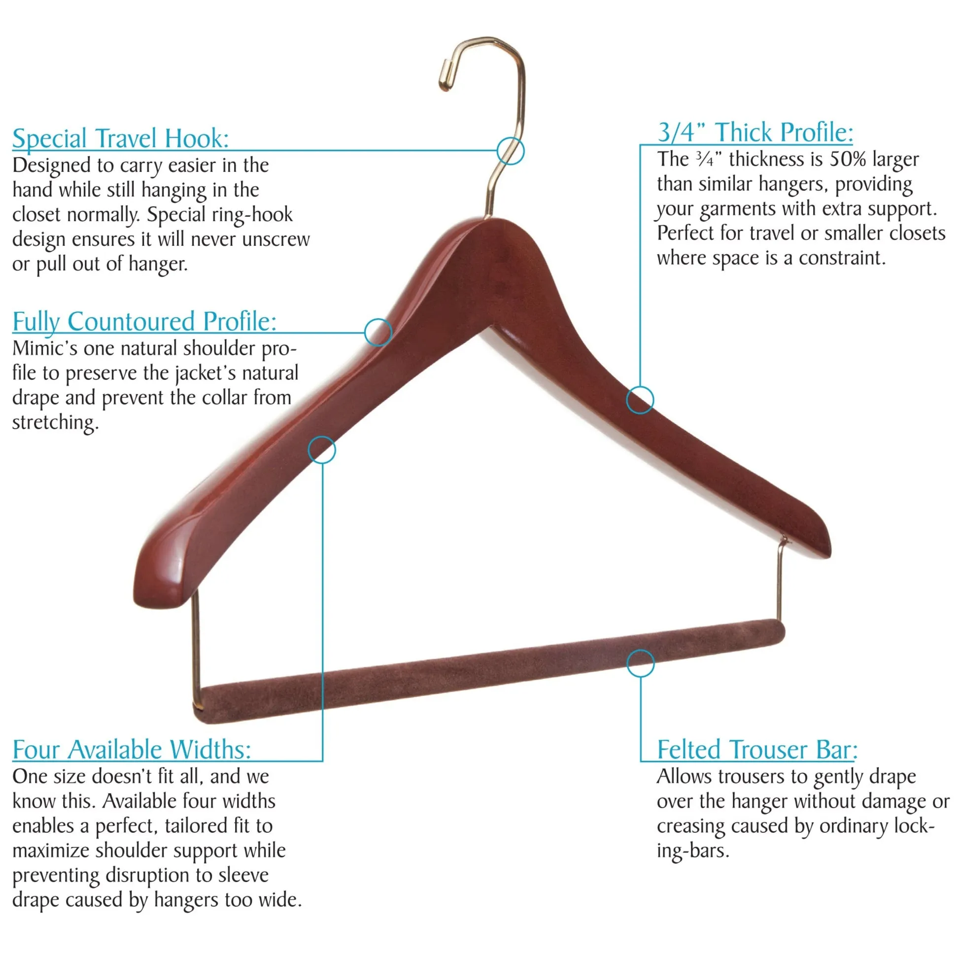 Luxury Wooden Travel Hanger