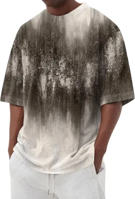 Mens Oversized T Shirts Heavy Cotton Vintage Tees Loose Fit Short Sleeve Casual Streetwear Baggy Basic Tops