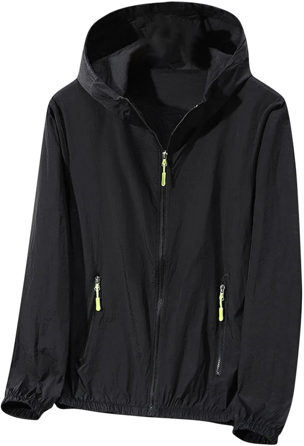 Mens Summer Jackets Plus Size Fashion Thin Sun Protection Hooded Sweatshirt Loose Comfy Pocket Sport Hoodies Coat