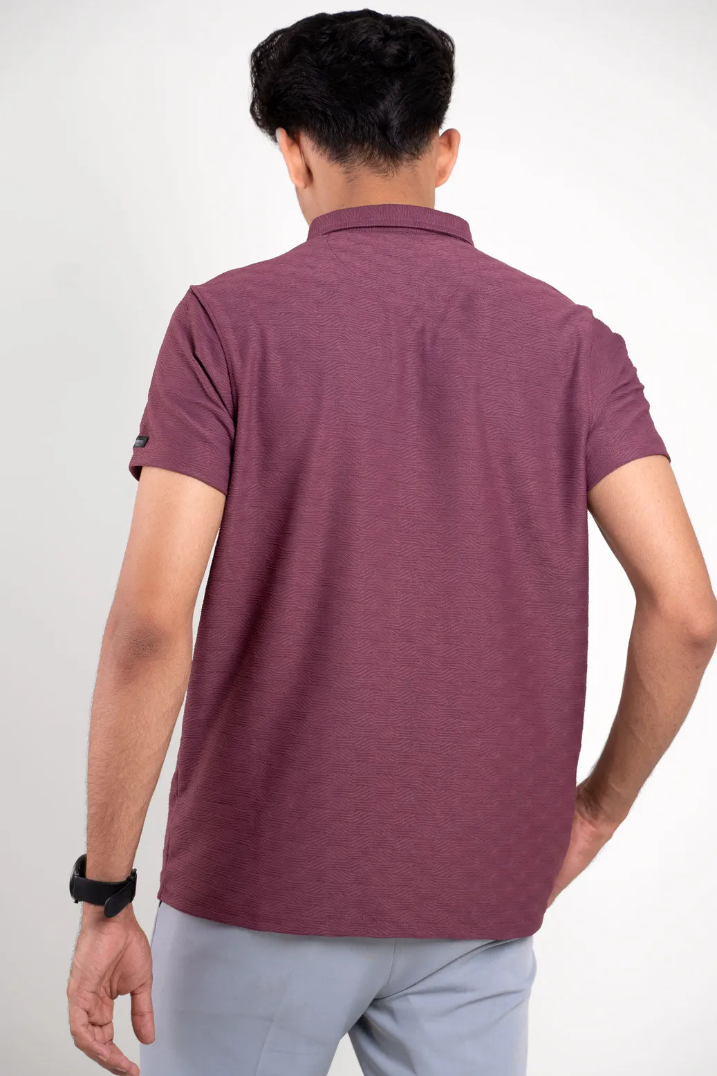 Monarch Wine Red Polo Tshirt For Man