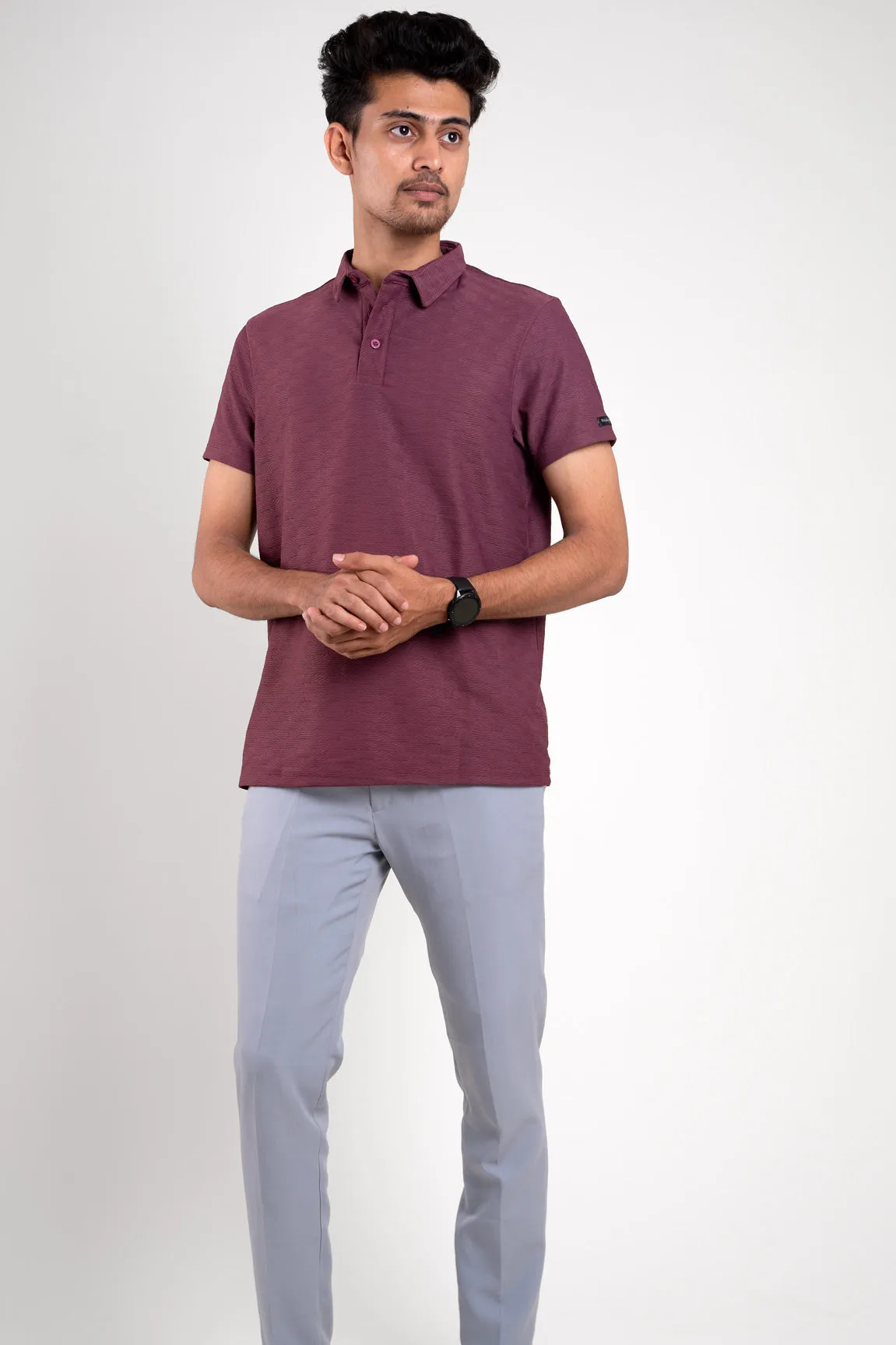 Monarch Wine Red Polo Tshirt For Man