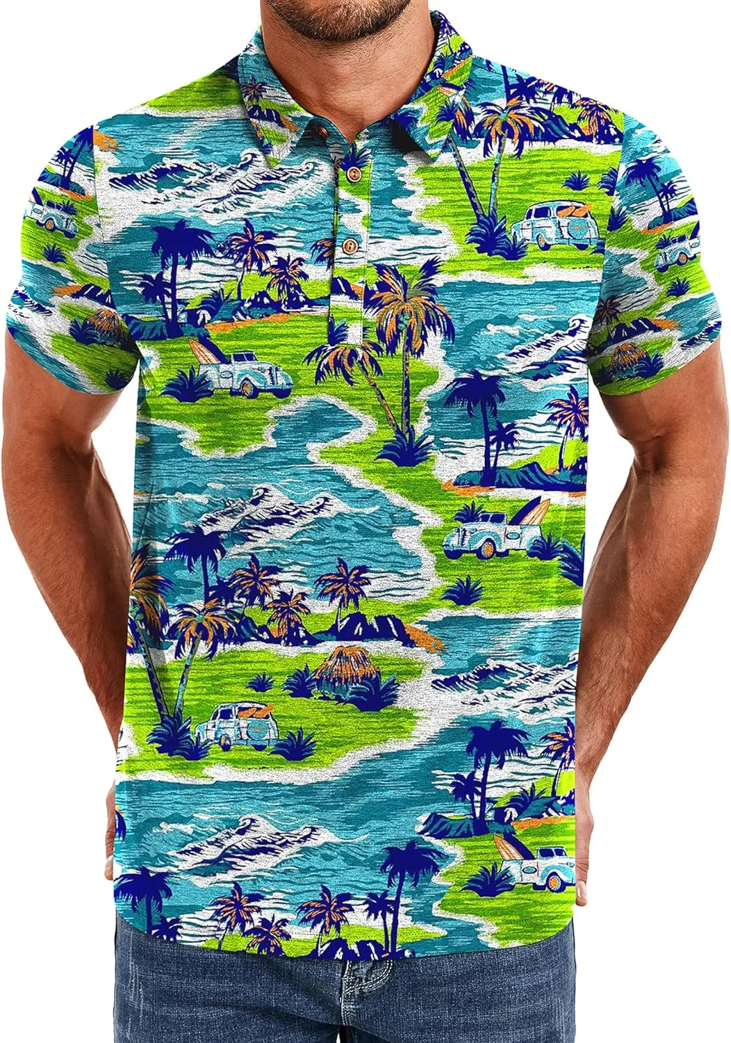 PEGENO Mens Polo Shirts Short Sleeve Casual Cotton Golf Shirts Performance Polo Shirts for Men