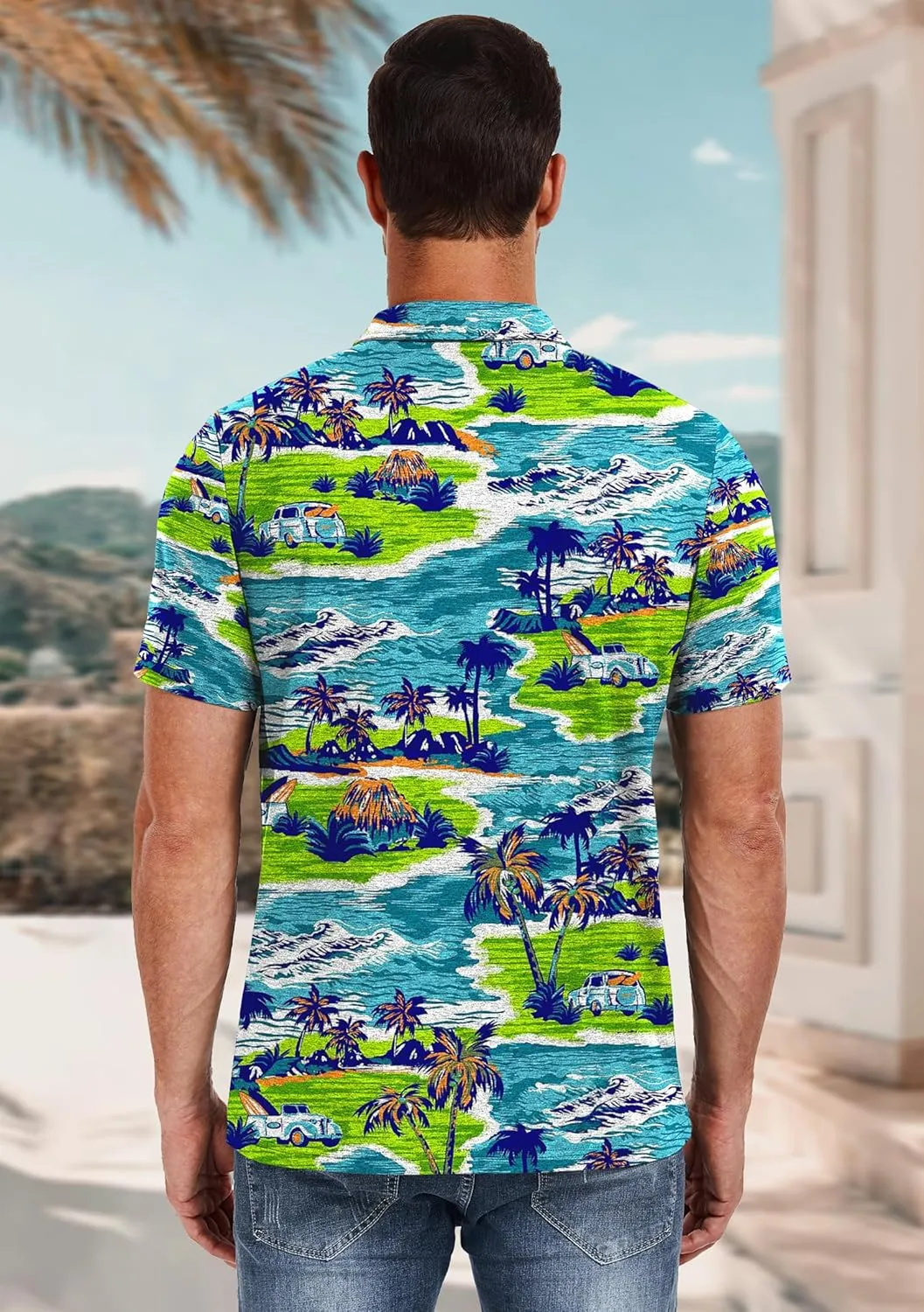 PEGENO Mens Polo Shirts Short Sleeve Casual Cotton Golf Shirts Performance Polo Shirts for Men