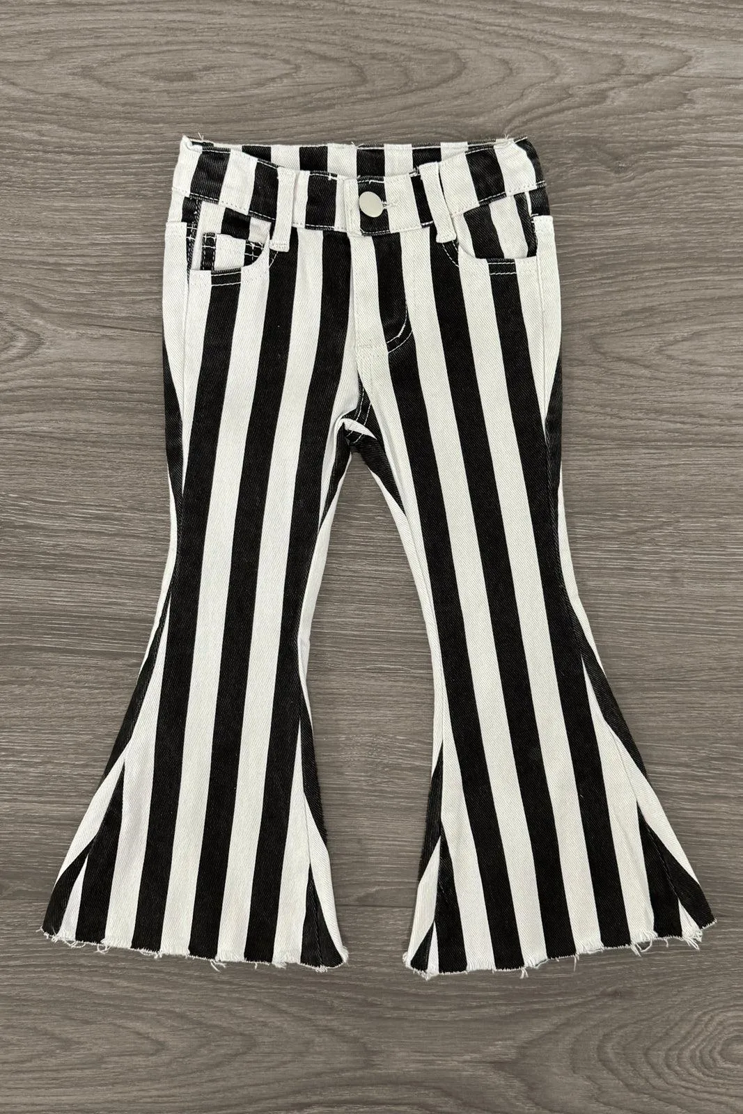 "Be You" Striped Denim Bell Bottom Set