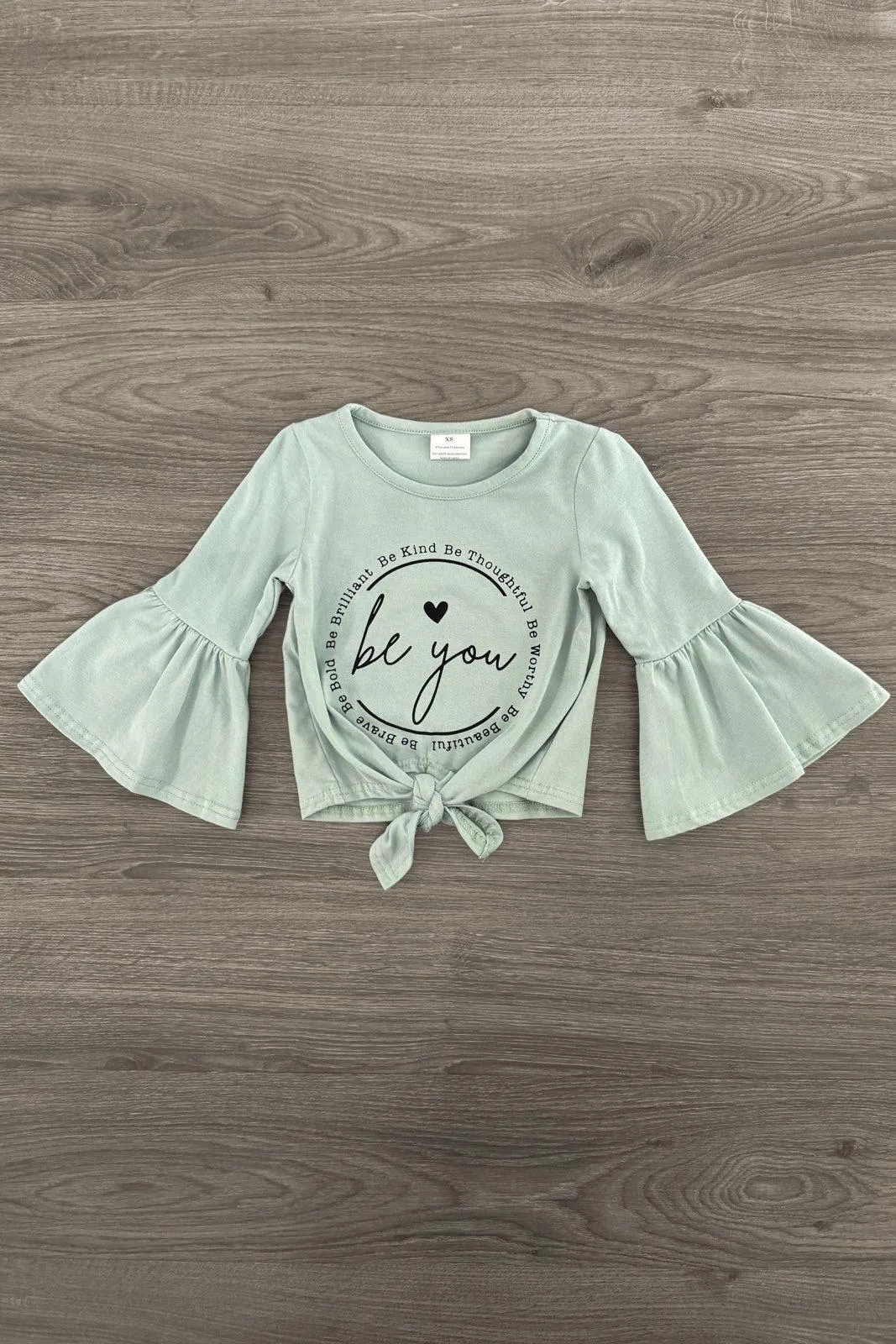 "Be You" Striped Denim Bell Bottom Set