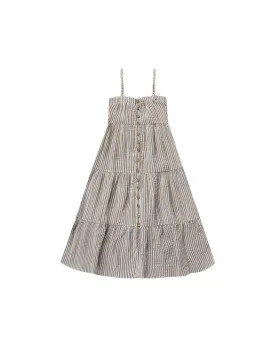 Rylee   Cru Tiered Maxi Dress | Nautical Stripe