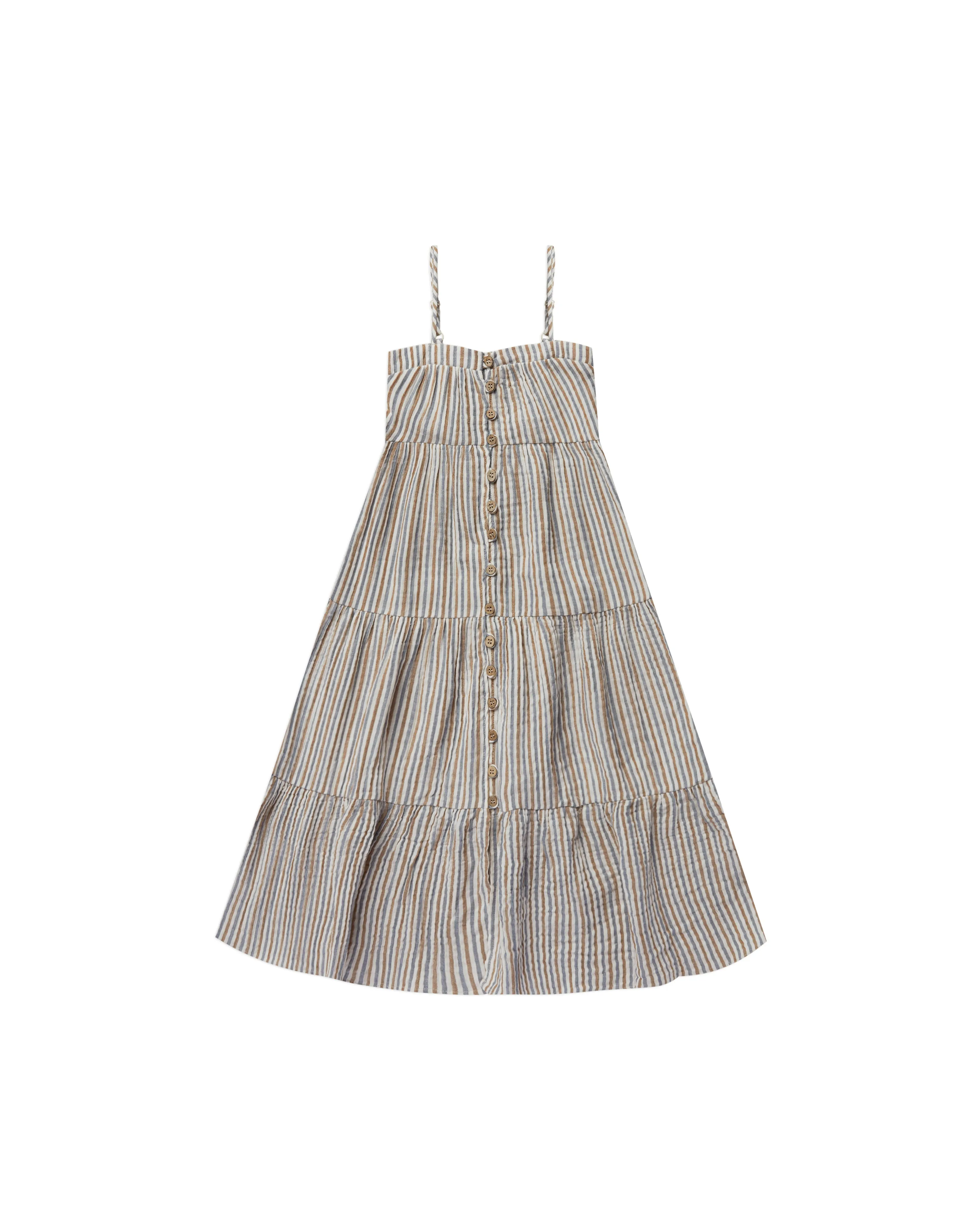 Rylee   Cru Tiered Maxi Dress | Nautical Stripe