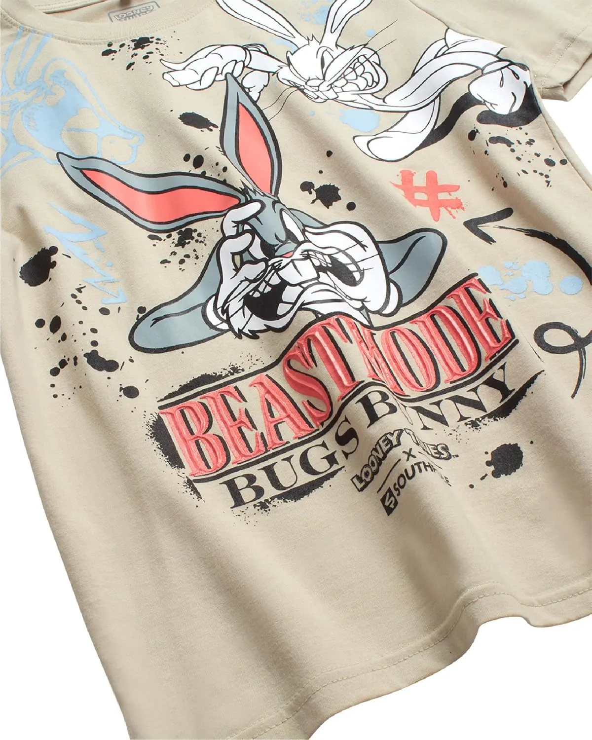 Southpole Boys' Graphic T-Shirts - Looney Tunes Bugs Bunny Tom and Jerry Crewneck Short Sleeve Graphic Tees (Sizes: 8-20)