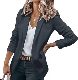 Women Blazers for Work Casual Open Front Long Sleeve Work Office Suit Jackets Lightweight Formal Business Blazer Coat