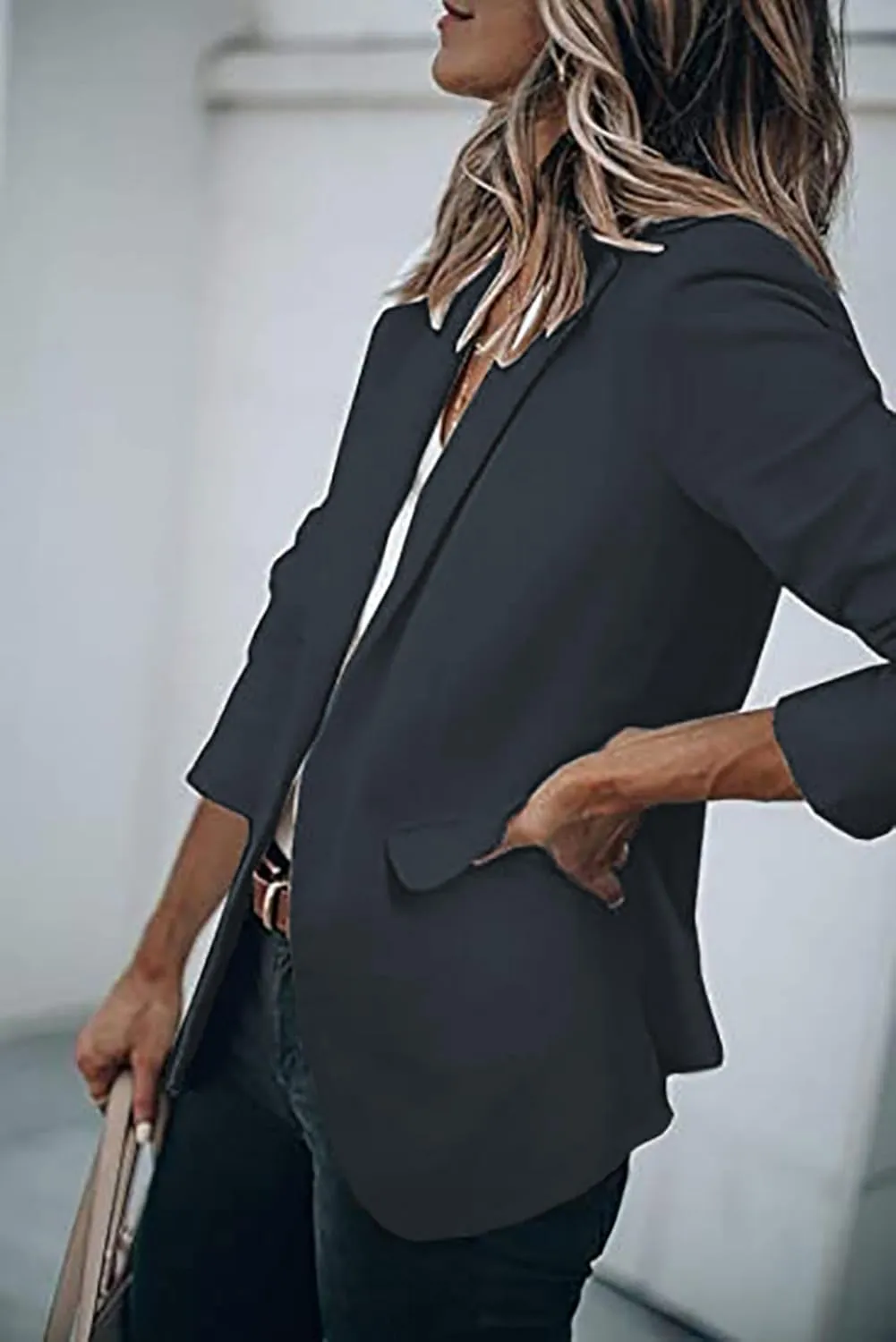 Women Blazers for Work Casual Open Front Long Sleeve Work Office Suit Jackets Lightweight Formal Business Blazer Coat