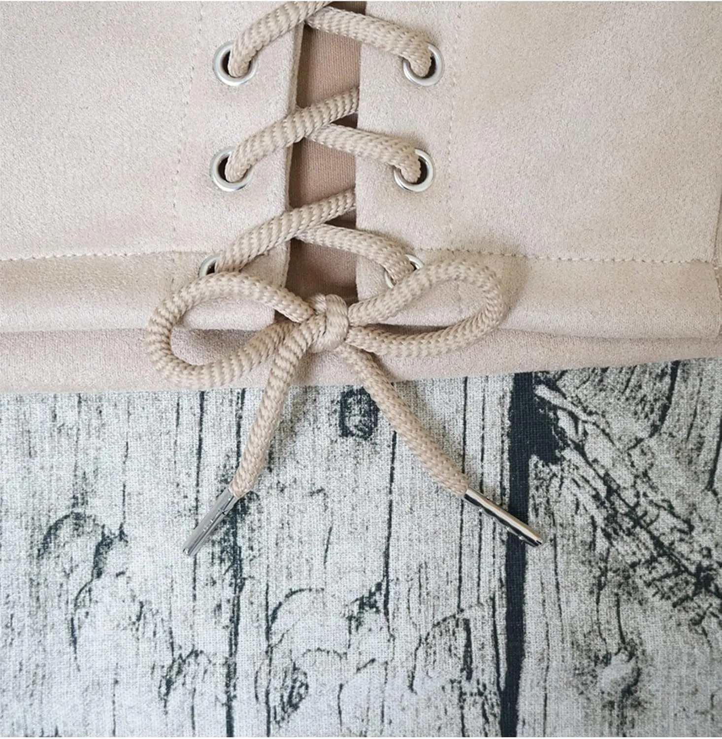 Women's Faux Suede Sexy Skirt Criss Cross Tight High Waist A-line Mini Skirt