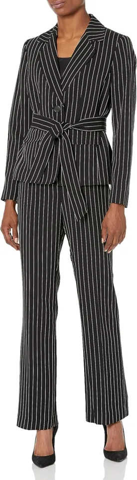 Women's Pinstripe 2 Button Jacket/Pant Suit
