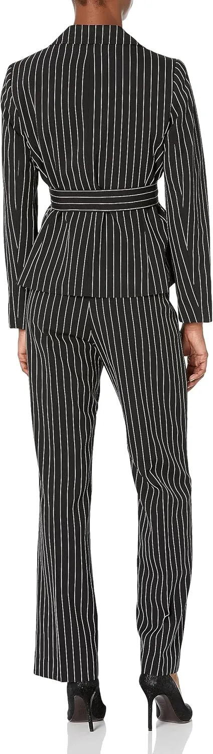 Women's Pinstripe 2 Button Jacket/Pant Suit